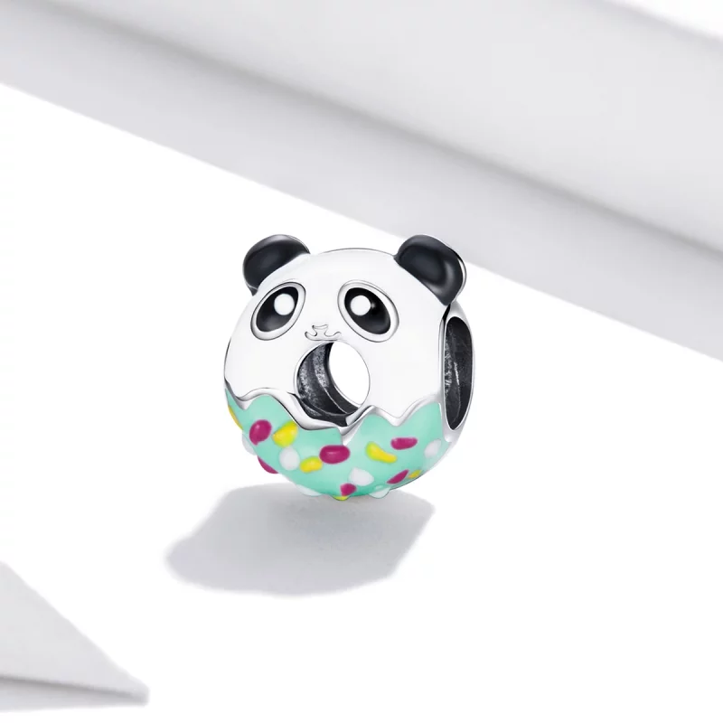 (image pour) Charm en forme de donuts panda de style Pandora - SCC1875 - Afficher 2