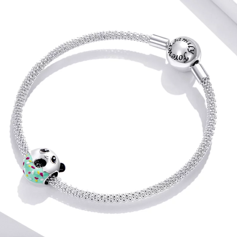 (image pour) Charm en forme de donuts panda de style Pandora - SCC1875 - Afficher 3