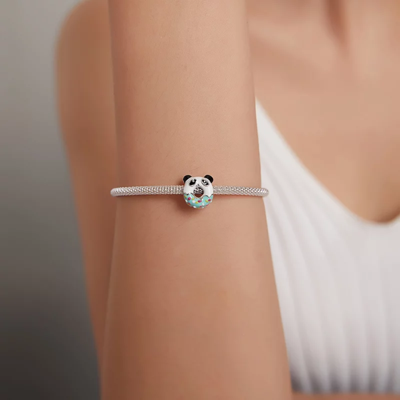 (image pour) Charm en forme de donuts panda de style Pandora - SCC1875 - Afficher 5