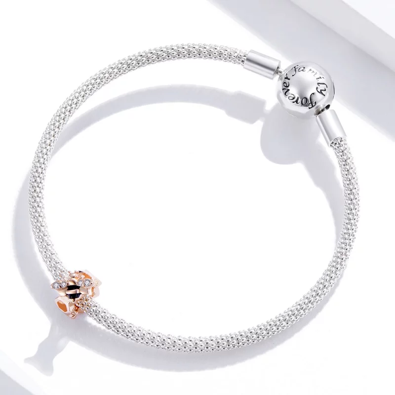 (image pour) Charm en forme de petite abeille de style Pandora - BSC371 - Afficher 3