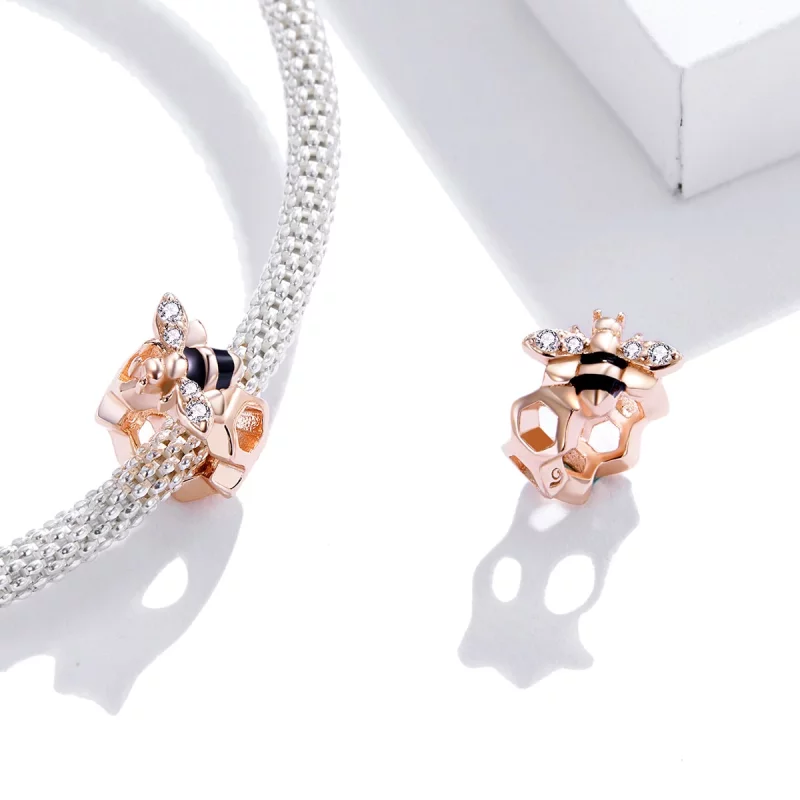 (image pour) Charm en forme de petite abeille de style Pandora - BSC371 - Afficher 4