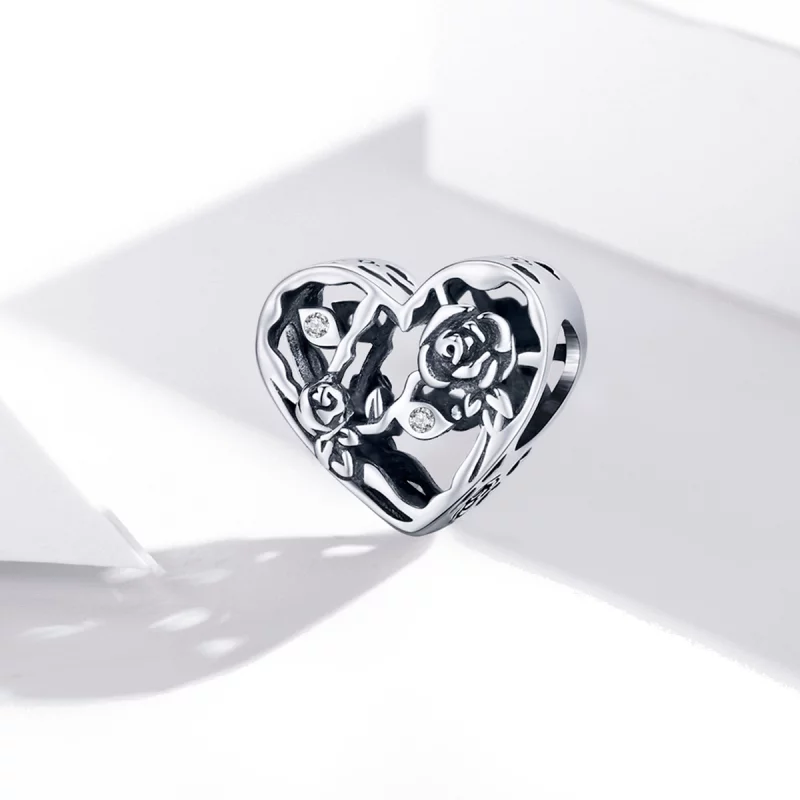 (image pour) Charm en forme de rose style Pandora - BSC475 - Afficher 2