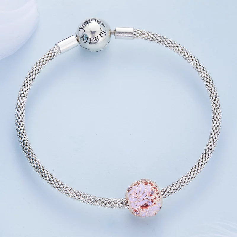 (image pour) Charm en forme de rose violette de style Pandora - BSC644 - Afficher 4