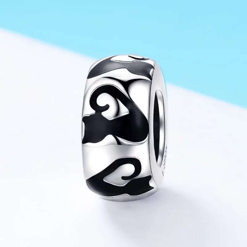 (image pour) Charm en forme de silhouette de chat de style Pandora - SCC825 - Afficher 2