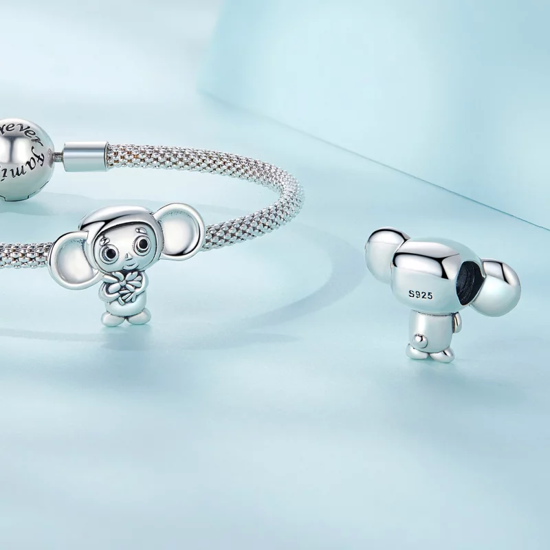 (image pour) Charm en forme de singe aux grandes oreilles de style Pandora - SCC2387 - Afficher 4