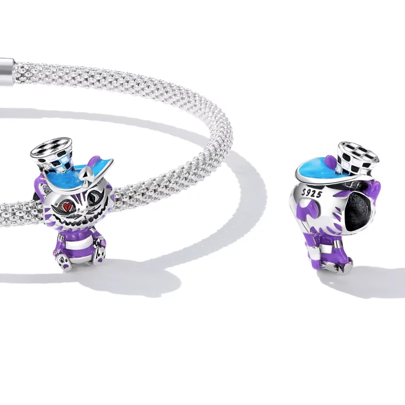 (image pour) Charm en style Pandora avec chat magique - SCC2242 - Afficher 4