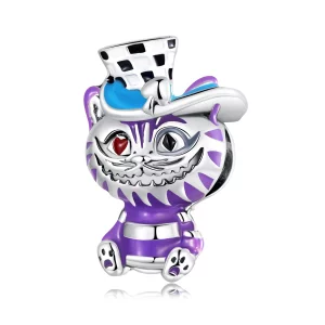 (image pour) Charm en style Pandora avec chat magique - SCC2242