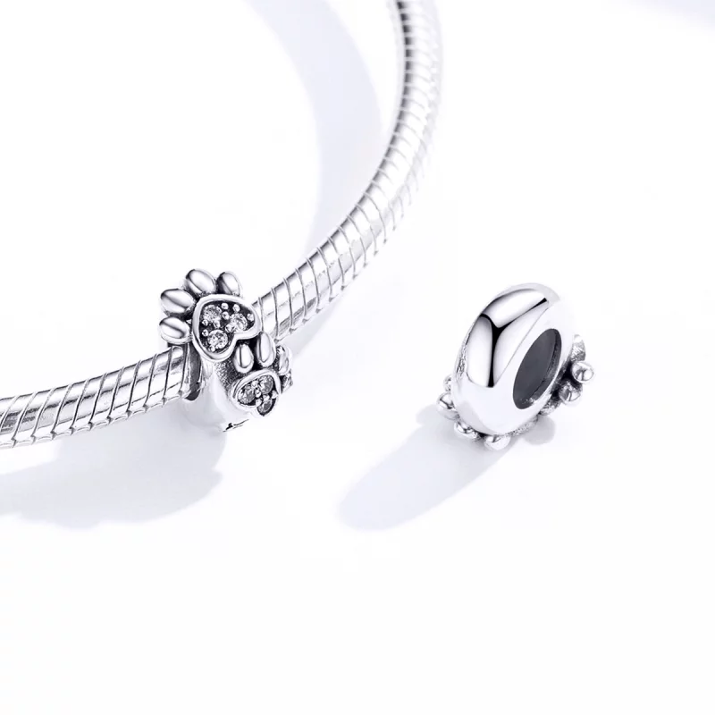 (image pour) Charm espaceur Style PANDORA Belle patte de chat - SCC1312 - Afficher 5