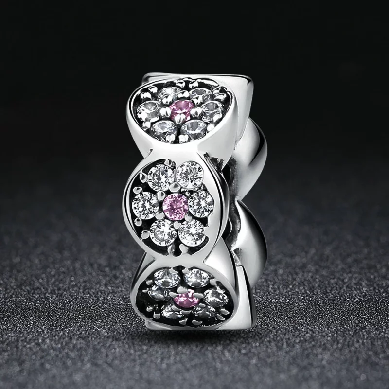 (image pour) Charm espaceur Style PANDORA Guirlande Rose - SCC101 - Afficher 6
