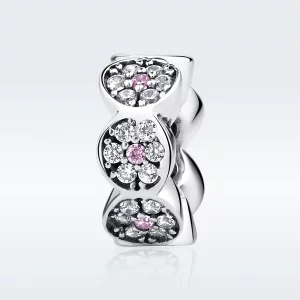 (image pour) Charm espaceur Style PANDORA Guirlande Rose - SCC101