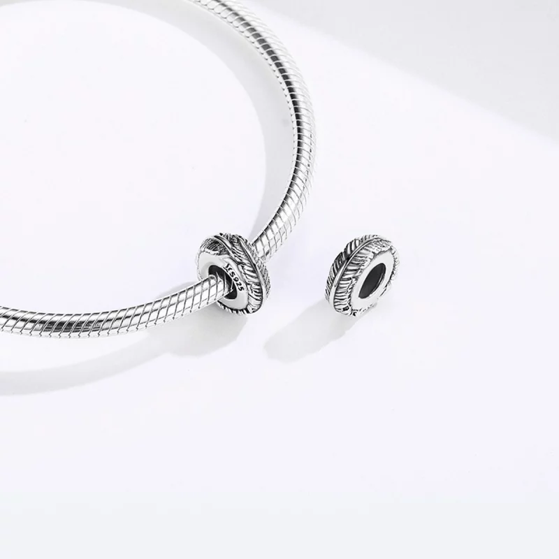 (image pour) Charm espaceur Style PANDORA La plume - SCC1236 - Afficher 6