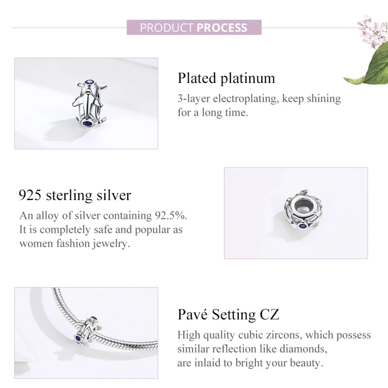 (image pour) Charm espaceur Style PANDORA lointain - SCC1235 - Afficher 3