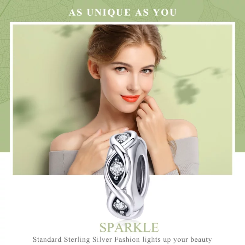 (image pour) Charm espaceur Style PANDORA Scintillait - SCC1153 - Afficher 2