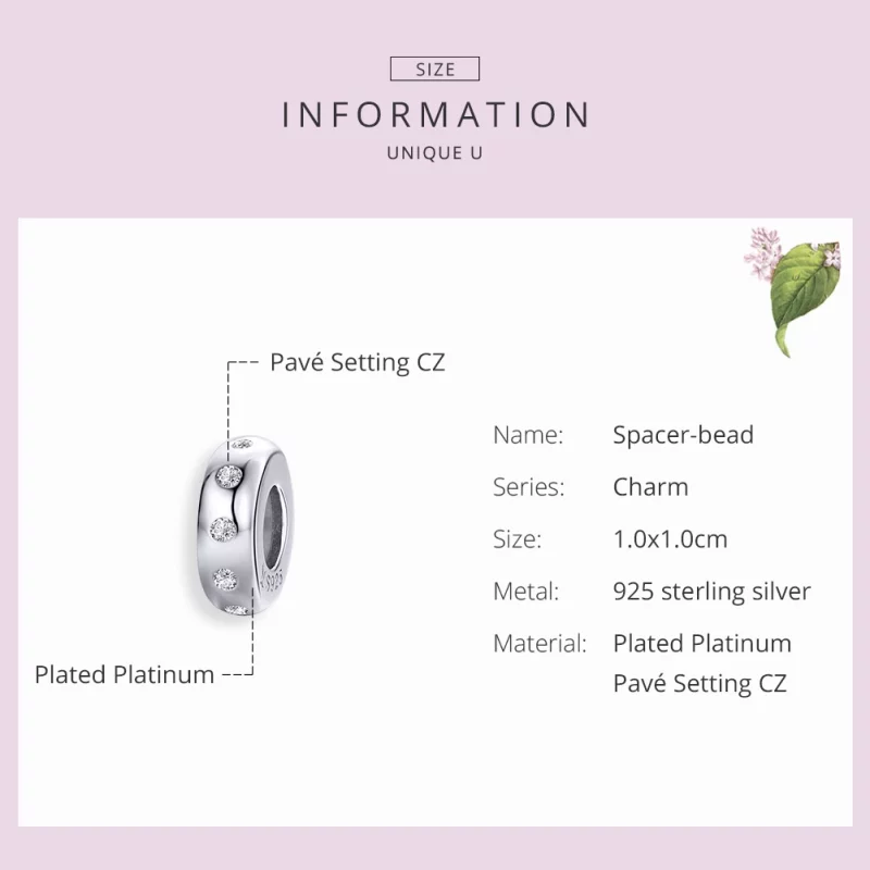 (image pour) Charm espaceur Style PANDORA Scintillant - SCC1171 - Afficher 3