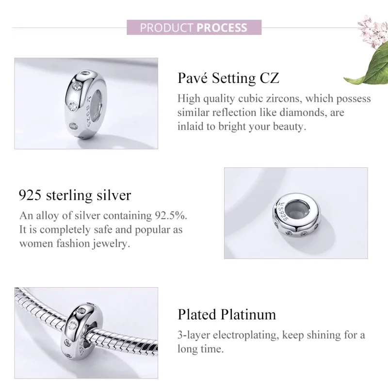 (image pour) Charm espaceur Style PANDORA Scintillant - SCC1171 - Afficher 4
