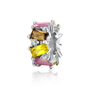 (image pour) Charm espaceur Style PANDORA Zirconium coloré - SCC1182