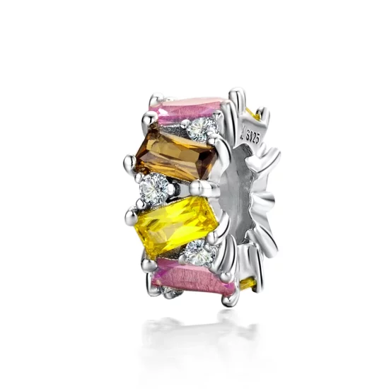 (image pour) Charm espaceur Style PANDORA Zirconium coloré - SCC1182