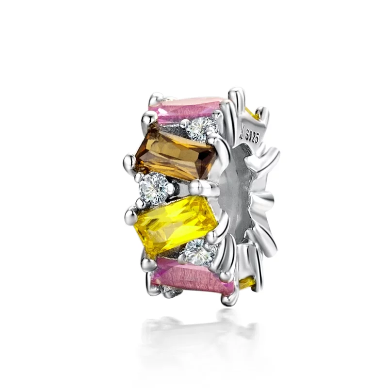 (image pour) Charm espaceur Style PANDORA Zirconium coloré - SCC1182