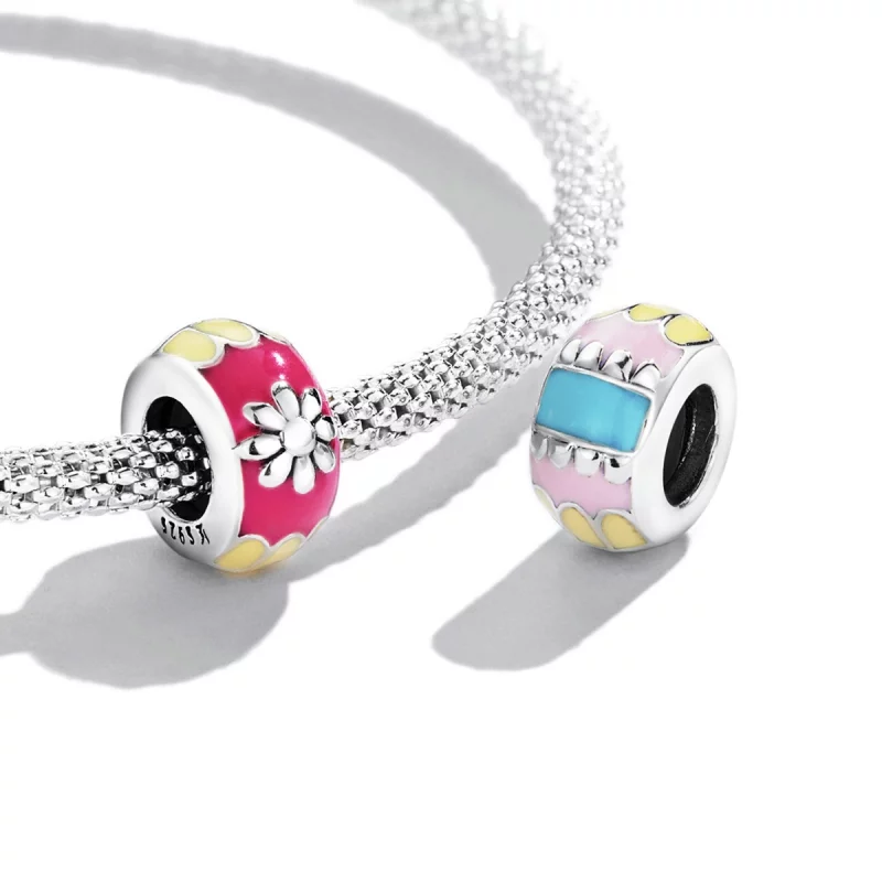 (image pour) Charm espaçeur de style Pandora avec couleur - SCC2120 - Afficher 4