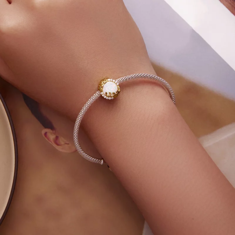 (image pour) Charm feuille d'opale de style Pandora - BSC671 - Afficher 6