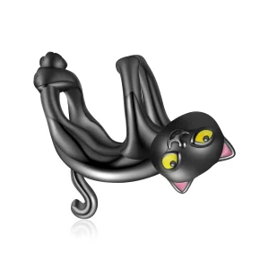 (image pour) Charm mignon style Pandora avec un chat noir - BSC520
