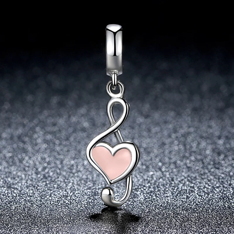 (image pour) Accessoire Pandora Style Note de Musique en Argent 925 avec Zirconium - SCC110 - Afficher 6