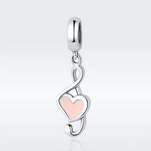 (image pour) Accessoire Pandora Style Note de Musique en Argent 925 avec Zirconium - SCC110