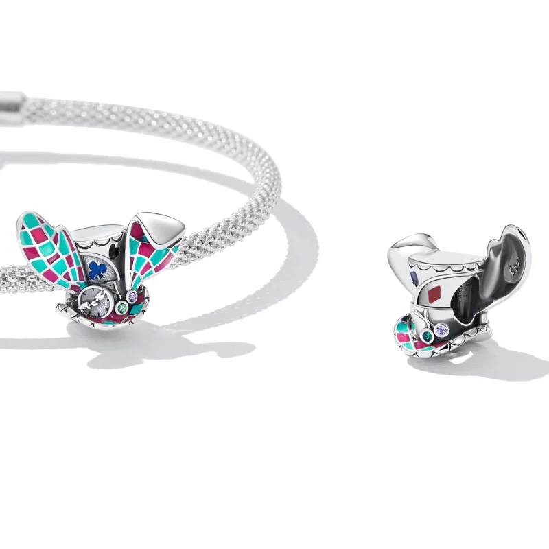 (image pour) Charm Pandora de style oreilles de lapin avec chapeau magique - SCC2243 - Afficher 4
