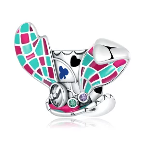 Charm Pandora de style oreilles de lapin avec chapeau magique - SCC2243 (image pour) Charm Pandora de style oreilles de lapin avec chapeau magique - SCC2243