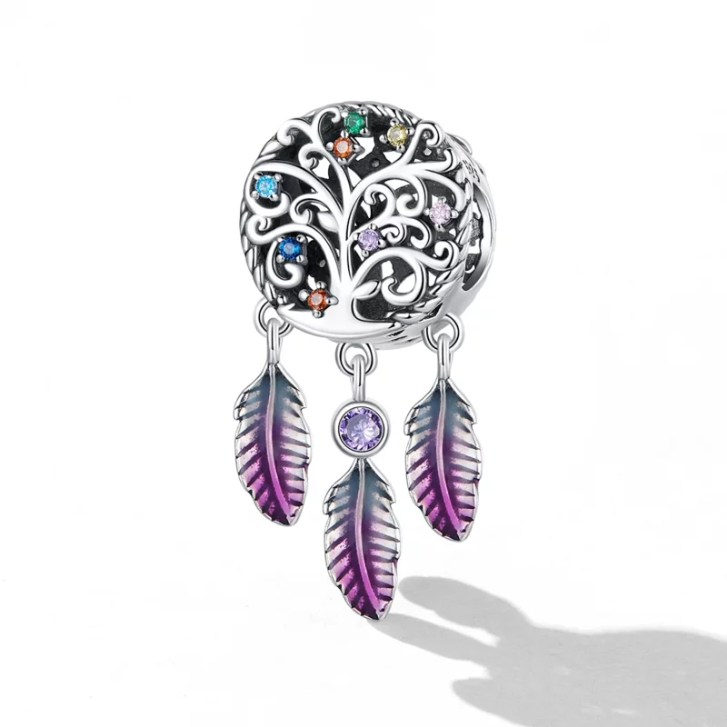 (image pour) Charm Pandora Style Attrape-rêves Arbre de Vie - SCC2268 - Afficher 2