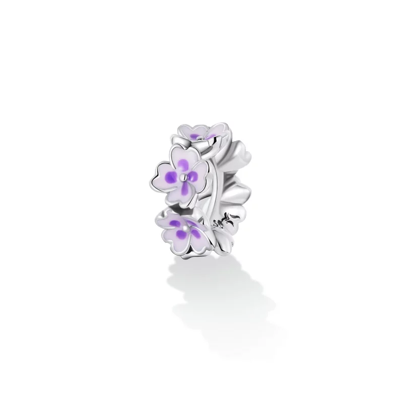 (image pour) Charm Pandora Style avec fleurs - SCC2212 - Afficher 2