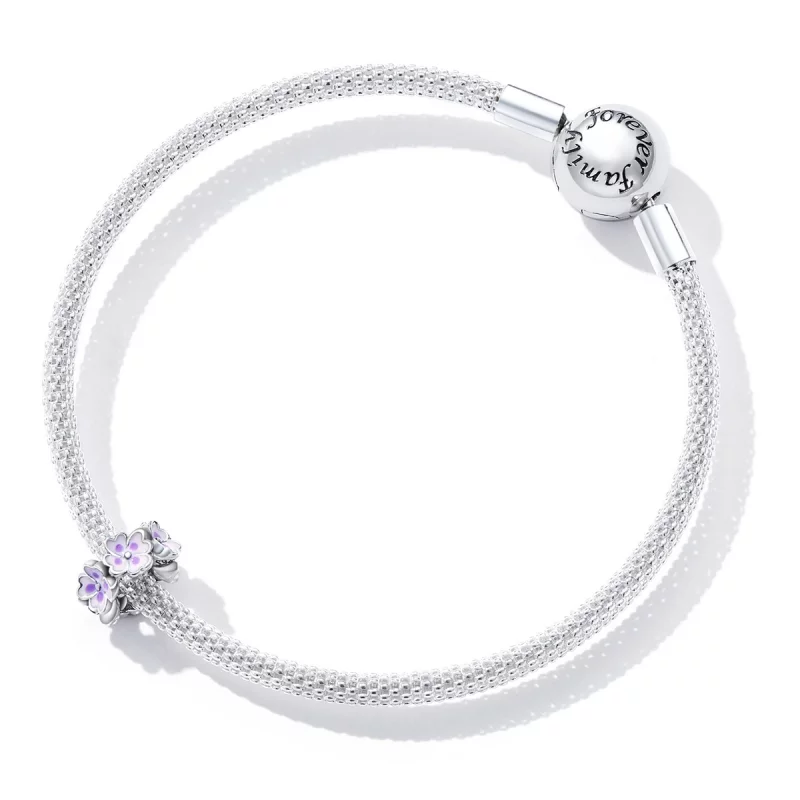 (image pour) Charm Pandora Style avec fleurs - SCC2212 - Afficher 5