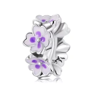 (image pour) Charm Pandora Style avec fleurs - SCC2212