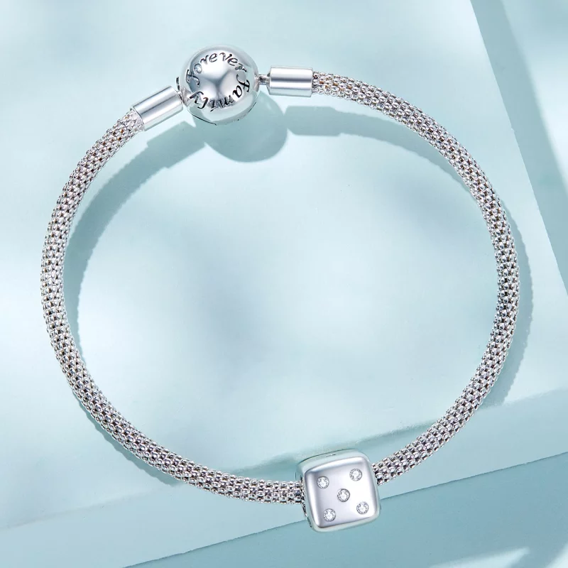 (image pour) Charm Pandora Style Dé à jouer chanceux - SCC2362 - Afficher 4
