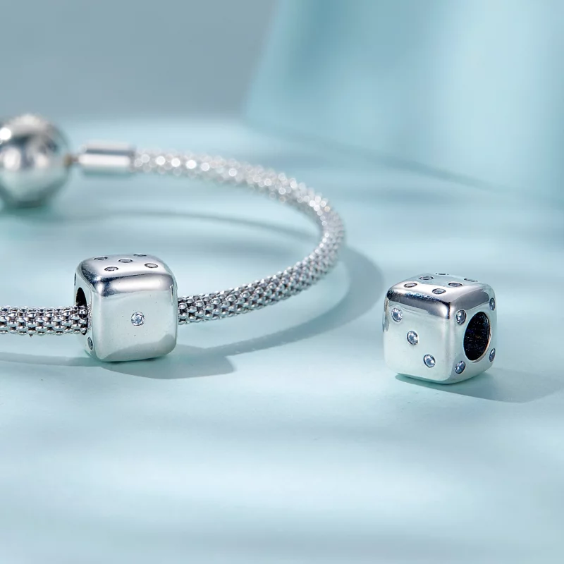 (image pour) Charm Pandora Style Dé à jouer chanceux - SCC2362 - Afficher 6
