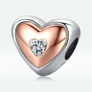 (image pour) Charm Pandora Style Double Couleur Amour - BSC566