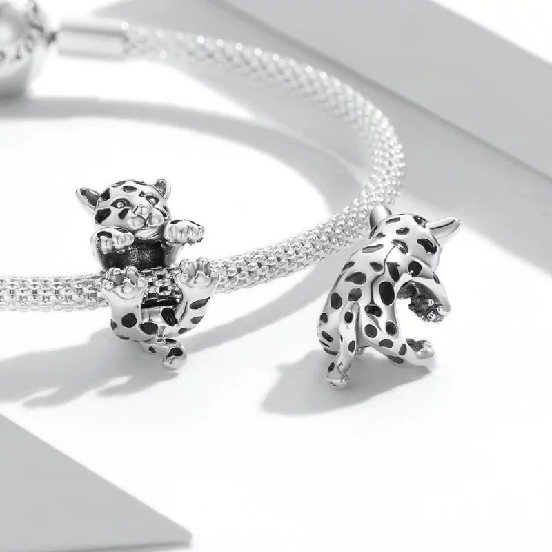(image pour) Charm Pandora Style Drôle Petit Charmant Guépard - BSC556 - Afficher 4