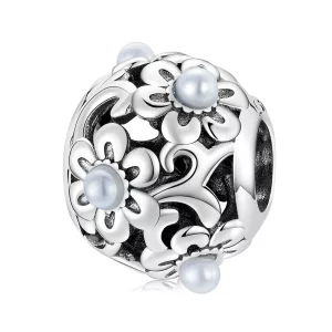 (image pour) Charm Pandora Style Fleurs Classiques - SCC2182