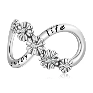 (image pour) Charm Pandora Style Fleurs Infinies - SCC2099
