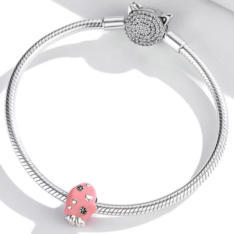 (image pour) Charm Pandora Style Gants Roses - SCC2001 - Afficher 3