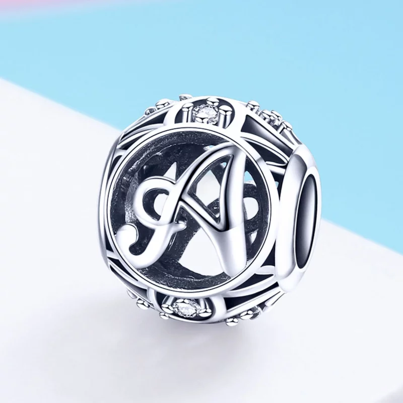 (image pour) Charm Pandora Style Lettre-A - SCC738-A - Afficher 2