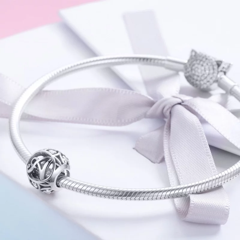 (image pour) Charm Pandora Style Lettre-A - SCC738-A - Afficher 4