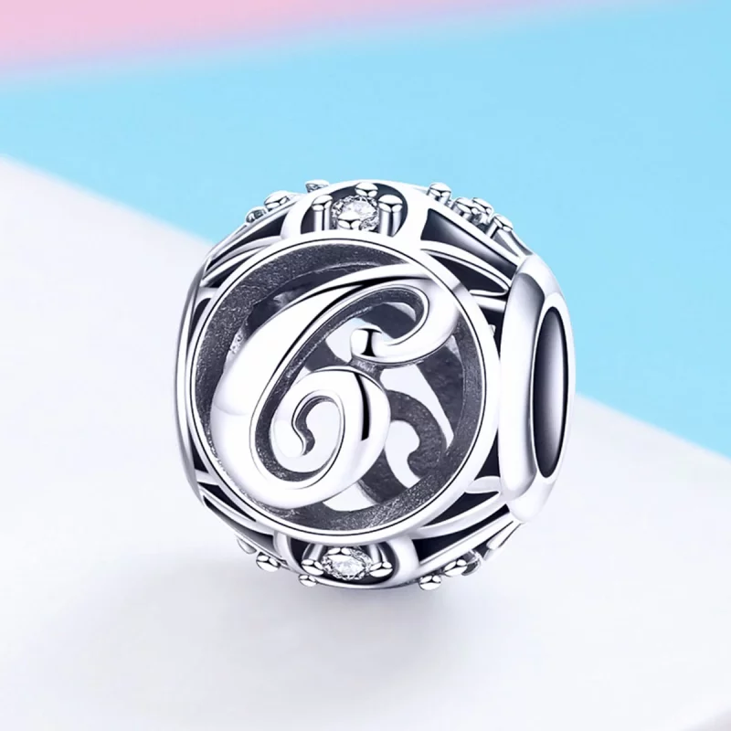(image pour) Charm Pandora Style Lettre-C - SCC738-C - Afficher 2