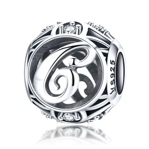 Charm Pandora Style Lettre-C - SCC738-C (image pour) Charm Pandora Style Lettre-C - SCC738-C