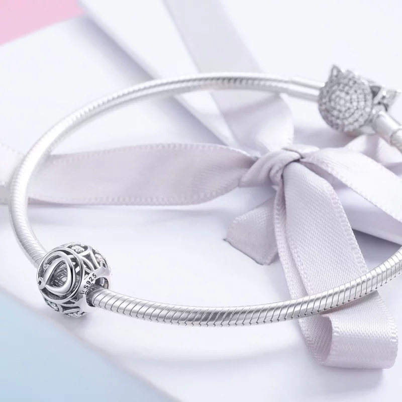 (image pour) Charm Pandora Style Lettre-D - SCC738-D - Afficher 4