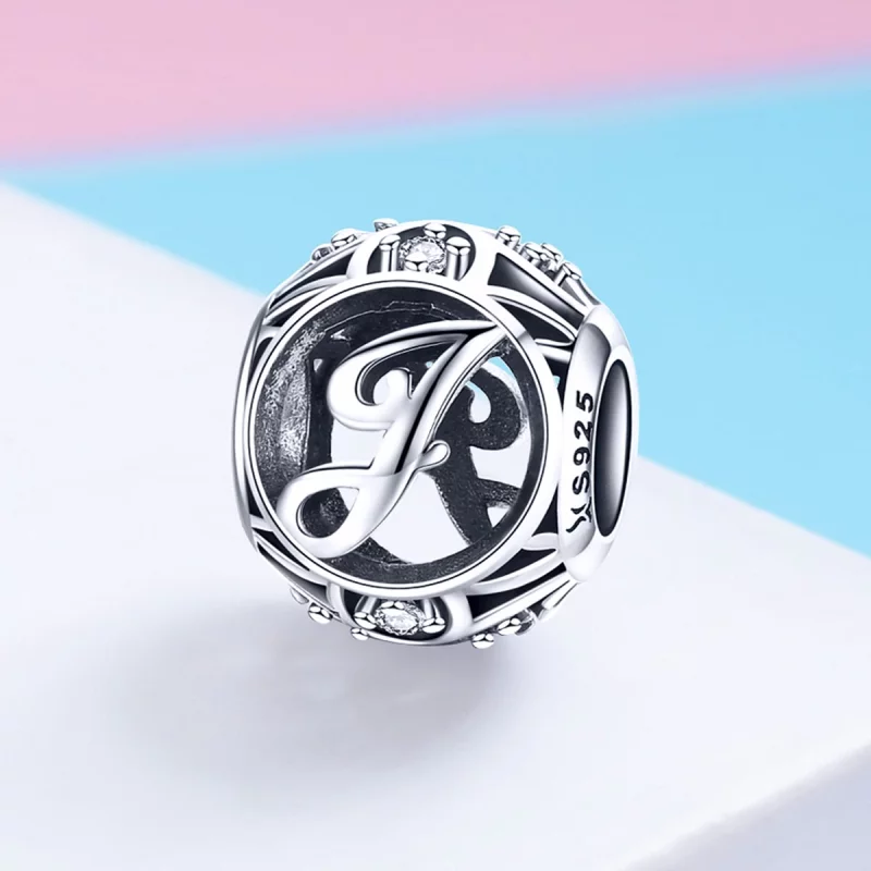 (image pour) Charm Pandora Style Lettre-J - SCC738-J - Afficher 2