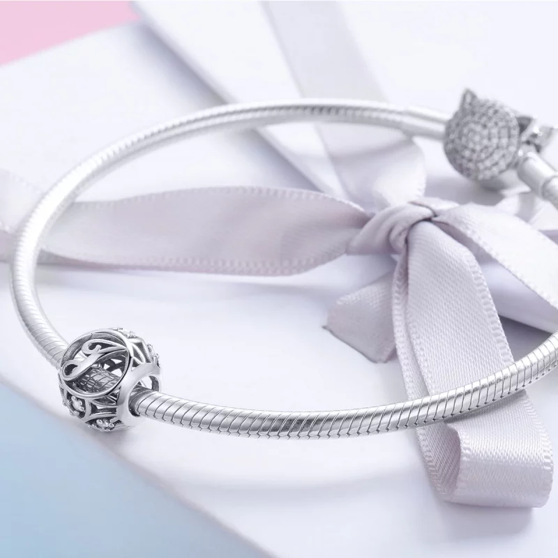 (image pour) Charm Pandora Style Lettre-J - SCC738-J - Afficher 4