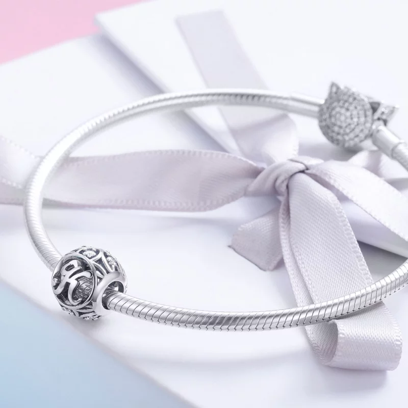 (image pour) Charm Pandora Style Lettre-K - SCC738-K - Afficher 4
