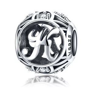 Charm Pandora Style Lettre-K - SCC738-K (image pour) Charm Pandora Style Lettre-K - SCC738-K