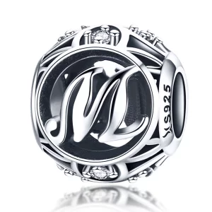 Charm Pandora Style Lettre-M - SCC738-M (image pour) Charm Pandora Style Lettre-M - SCC738-M